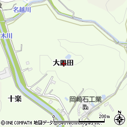 愛知県岡崎市滝町大皿田周辺の地図