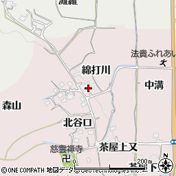 京都府亀岡市曽我部町法貴（綿打川）周辺の地図