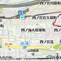 京都府京都市山科区四ノ宮大将軍町周辺の地図