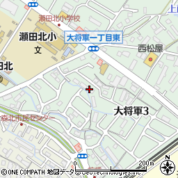 滋賀県大津市大将軍3丁目周辺の地図