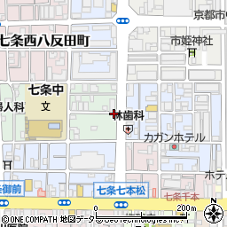 リパーク七本松七条北駐車場周辺の地図