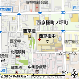 京都府京都市右京区西京極宮ノ東町周辺の地図