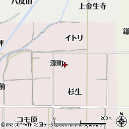 京都府亀岡市曽我部町法貴深町周辺の地図