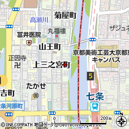 京都府京都市下京区上二之宮町402周辺の地図