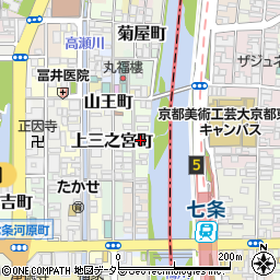 京都府京都市下京区上二之宮町402周辺の地図