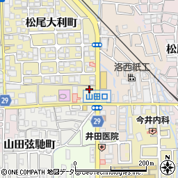 セブンイレブン京都上桂山田口店周辺の地図