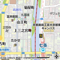 京都府京都市下京区上二之宮町398周辺の地図