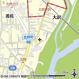 愛知県岡崎市北野町東山210-5周辺の地図