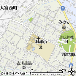 四日市市立羽津小学校周辺の地図