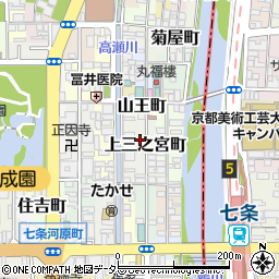 京都府京都市下京区上三之宮町周辺の地図