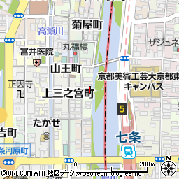 京都府京都市下京区上二之宮町400周辺の地図