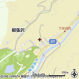 愛知県岡崎市米河内町根張沢周辺の地図