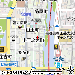 京都府京都市下京区上二之宮町401周辺の地図