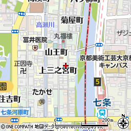 京都府京都市下京区上二之宮町401周辺の地図