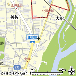 愛知県岡崎市北野町東山209周辺の地図