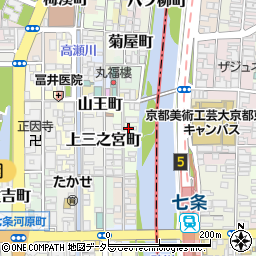 京都府京都市下京区上二之宮町396周辺の地図