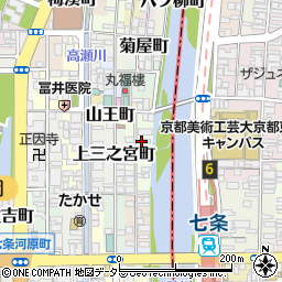 京都府京都市下京区上二之宮町396周辺の地図