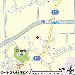 滋賀県甲賀市水口町下山周辺の地図