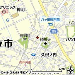 愛知県知立市八ツ田町久根ノ内102周辺の地図
