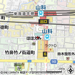 山科駅周辺の地図
