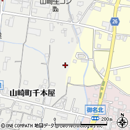 兵庫県宍粟市山崎町千本屋周辺の地図