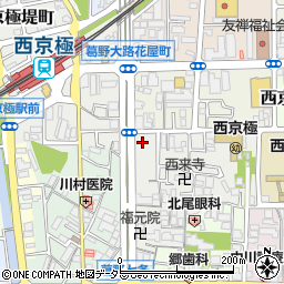 京都府京都市右京区西京極北裏町7周辺の地図