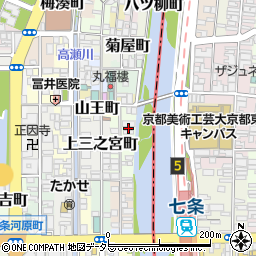 京都府京都市下京区上二之宮町395周辺の地図