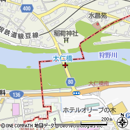 新大仁橋周辺の地図