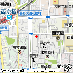 京都府京都市右京区西京極北裏町8周辺の地図