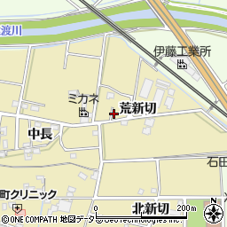 愛知県知立市西中町（荒新切）周辺の地図