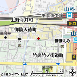 京都府京都市山科区御陵鳥ノ向町4周辺の地図