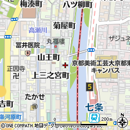 京都府京都市下京区上二之宮町392周辺の地図