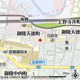 京都府京都市山科区御陵鳥ノ向町34周辺の地図