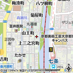 京都府京都市下京区上二之宮町周辺の地図