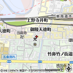 京都府京都市山科区御陵鳥ノ向町23周辺の地図