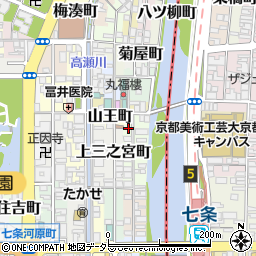 京都府京都市下京区上二之宮町393周辺の地図