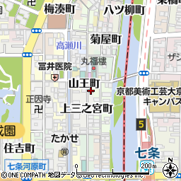 京都七条米浜郵便局周辺の地図