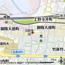 京都府京都市山科区御陵鳥ノ向町28周辺の地図