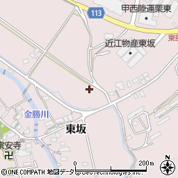 滋賀県栗東市東坂周辺の地図