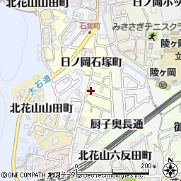 京都府京都市山科区御陵岡ノ西町22-19周辺の地図