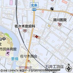 館山郵便局周辺の地図