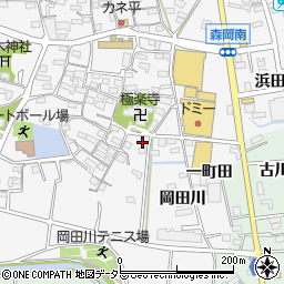 愛知県知多郡東浦町森岡岡田57周辺の地図
