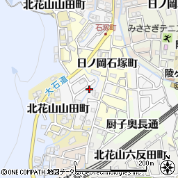 京都府京都市山科区御陵岡ノ西町38-6周辺の地図