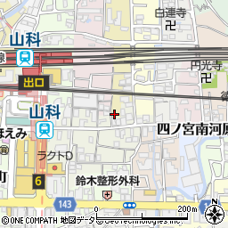 京都府京都市山科区安朱馬場ノ西町1周辺の地図