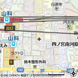 京都府京都市山科区安朱馬場ノ西町1-5周辺の地図
