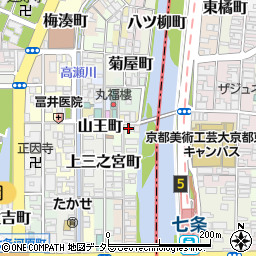 京都府京都市下京区上二之宮町390周辺の地図