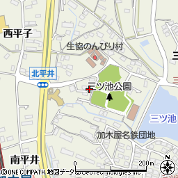 愛知県東海市加木屋町北平井57-2周辺の地図
