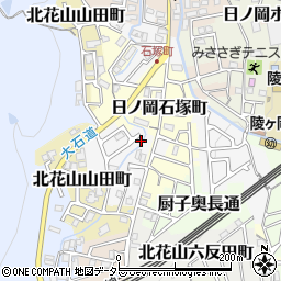 京都府京都市山科区御陵岡ノ西町38-45周辺の地図