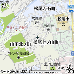 ＊月極:京都市西京区松尾上ノ山町29:ハイツ松尾荘駐車場周辺の地図