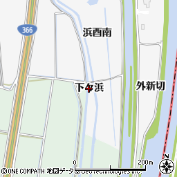 愛知県東浦町（知多郡）森岡（下々浜）周辺の地図